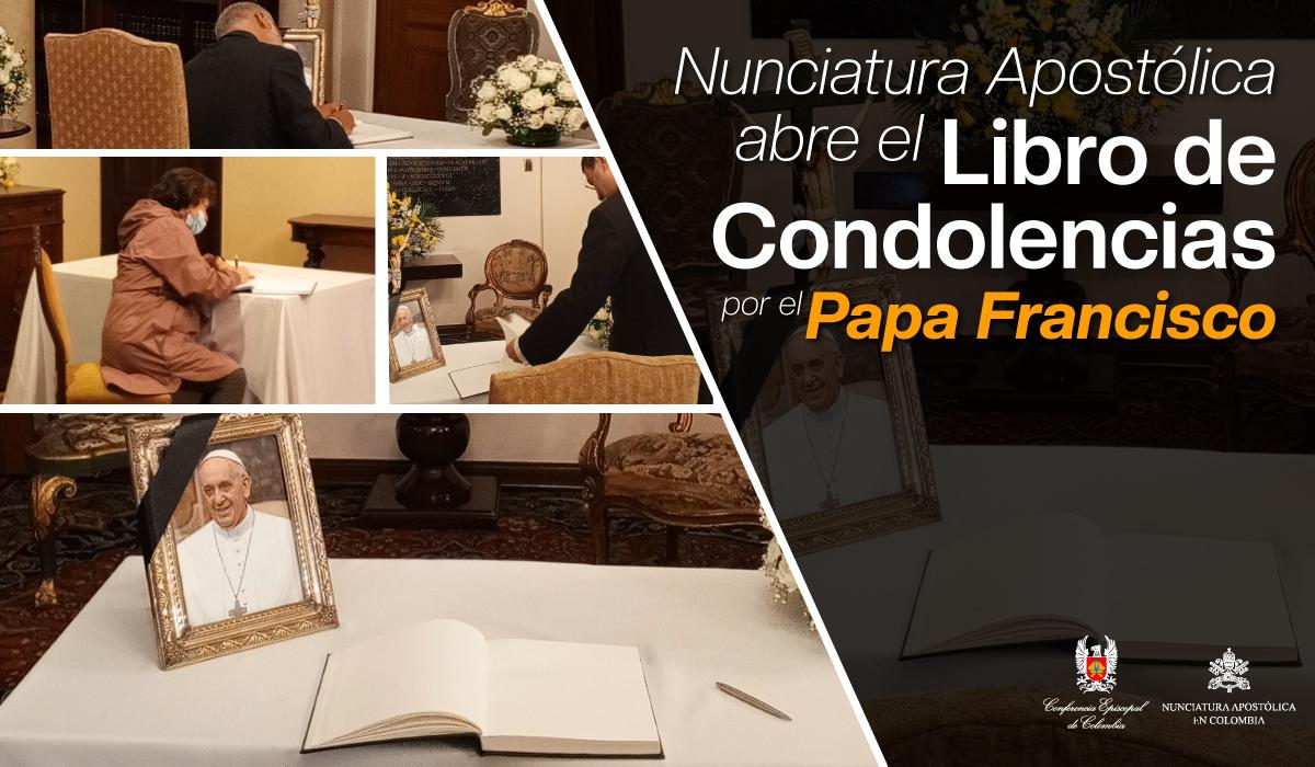 Libro de Condolencias papa francisco colombia