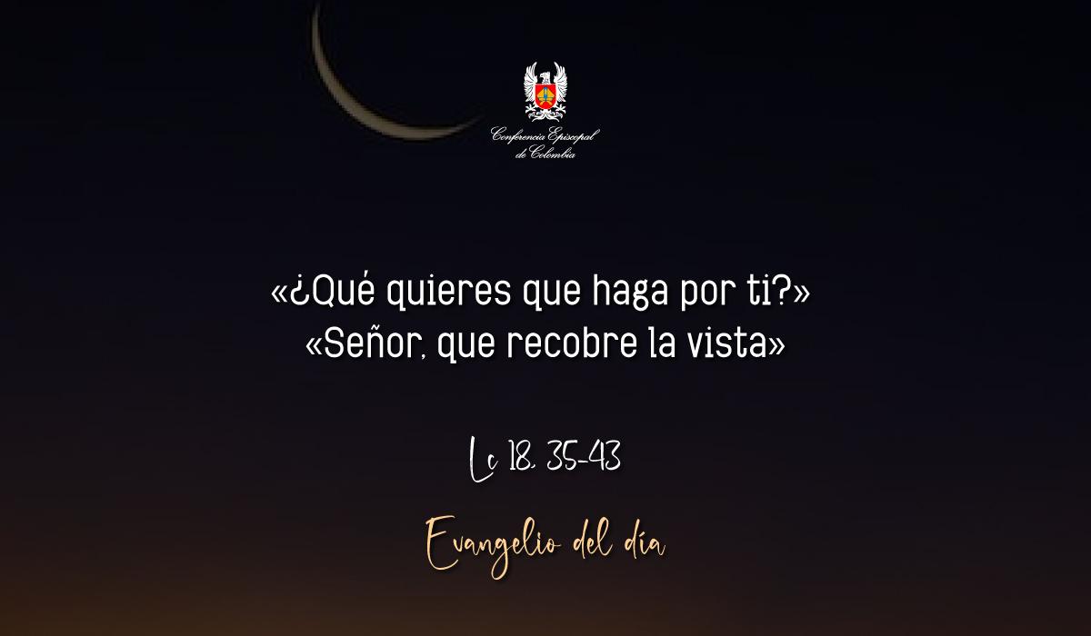 Evangelio 17 De Noviembre San Lucas Lc 18, 35-43